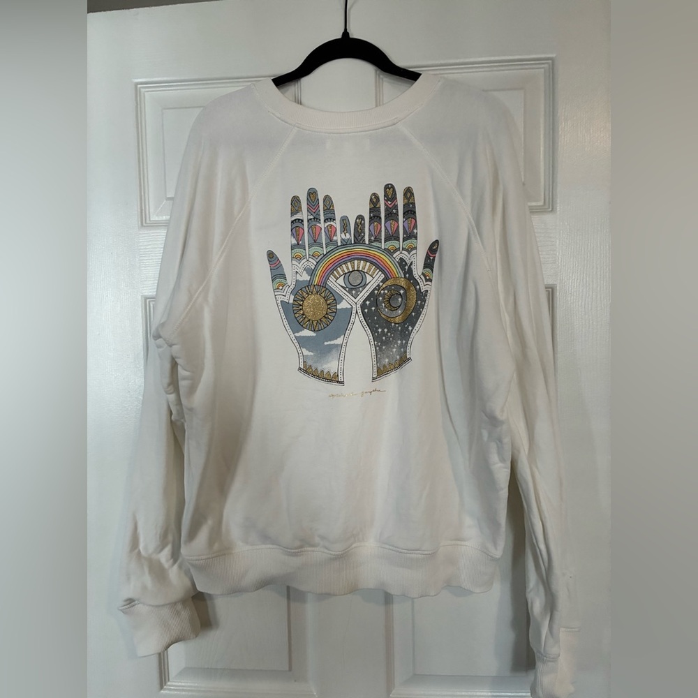 Spiritual Gangster - Off-White Crewneck Sweatshirt with 'TRUST YOUR SOUL' - Picture 2 of 4